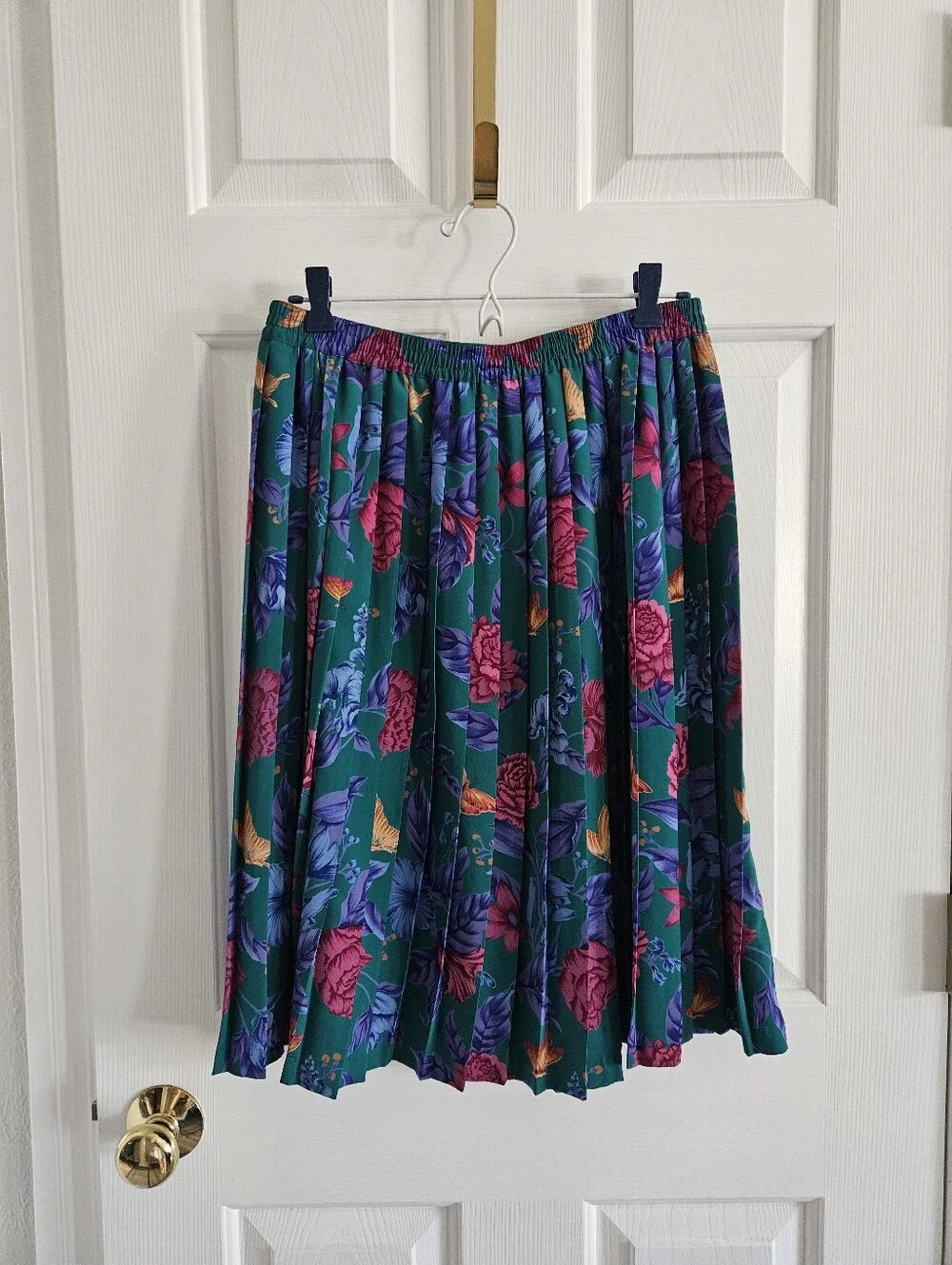 NWT Vintage Alfred Dunner Pleated Floral Midi Skirt